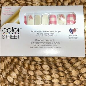 Color Street Pink and White Easter “Funny Bunny” Nail Strips